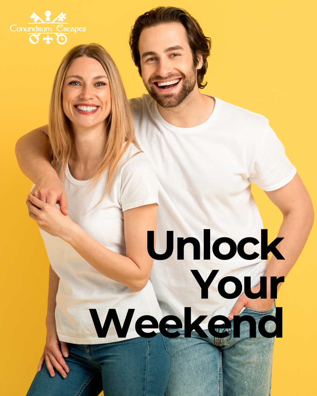 man and woman smiling