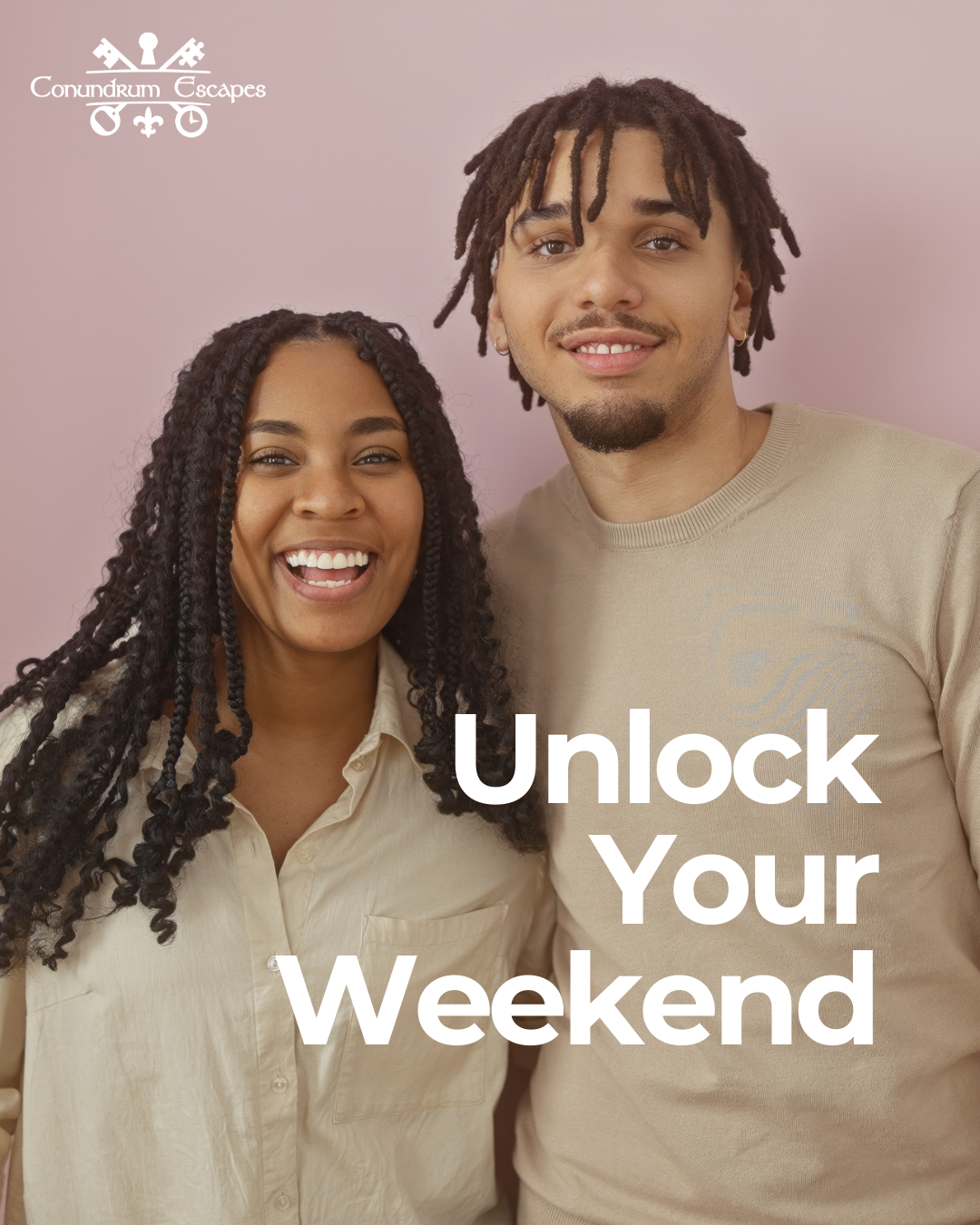 man and woman smiling