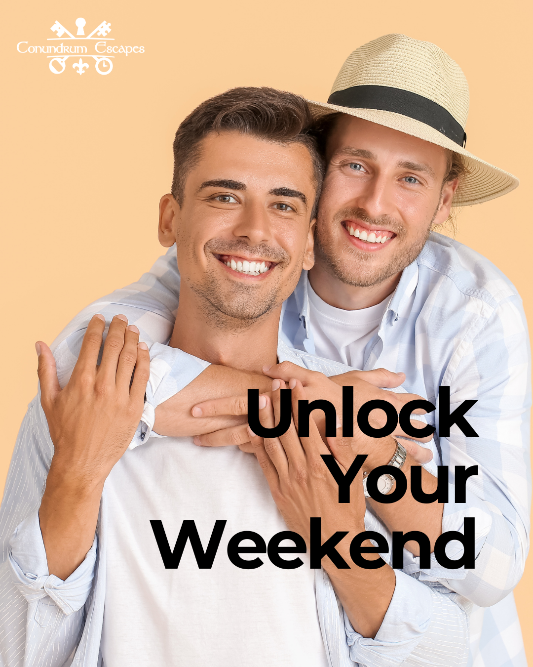 two men smiling